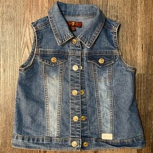 7 For All Mankind denim jean vest 24months